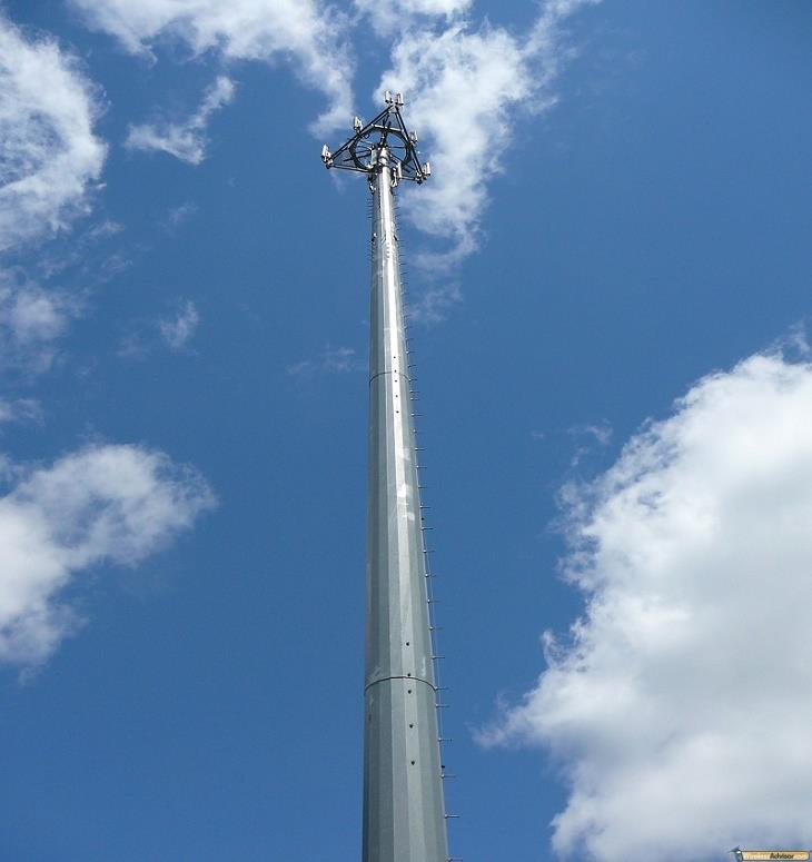 Utility Galvanized And Powder Coated Steel Pole